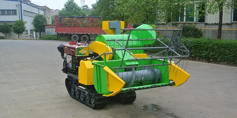 Fully Automatic Grain Combine Harvester, Tracked Combine Harvester for Rice and Wheat, Mountain Rice Harvester